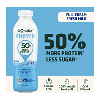 Rokeby Farms Fit Milk Lactose Free Fresh Milk Full Cream 900ml