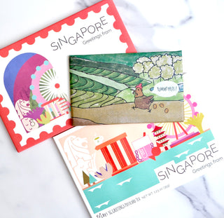 Greetings From Singapore Gift Postcard Organic Black Tea x 2 Designs