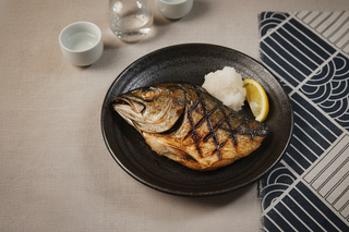 Grilled Japanese Hamachi Collar with Teriyaki Glaze