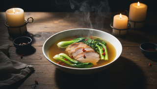 Iberico Pork Broth with Winter Greens
