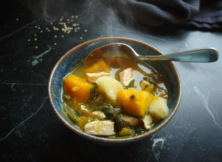 Japanese Beibei Pumpkin Miso Soup with Daikon: Premium SG