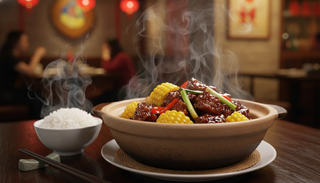 Canadian Pork Spare Ribs with Yunnan Glutinous Corn and Black Bean Sauce