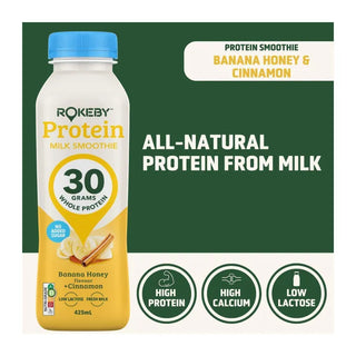 Rokeby Farms Whole Protein Smoothie Banana Cinnamon Flavour 425ml